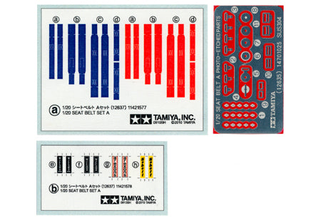 Tamiya 12637 1/20 Seat Belt Set A