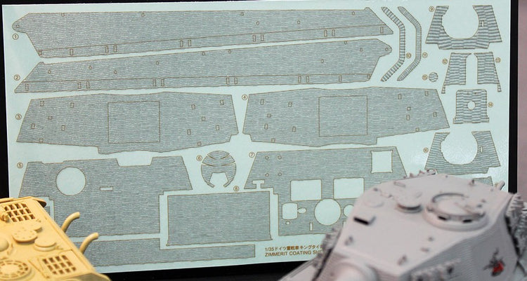 Tamiya 12648 1/35 King Tiger Turret Prod Zimmerit Coating Sheet