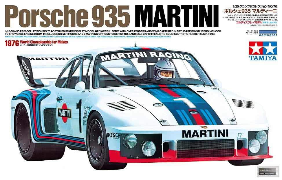 Tamiya 20070 1/20 Porsche 935 Martini 1976 World Championship Race Car 