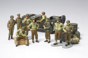 Tamiya 32552 1/48 WWII US Infantry at Rest (9) & Jeep