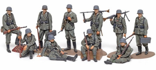 Tamiya 32602 1/48 WWII German Wehrmacht Infantry Soldiers (10)