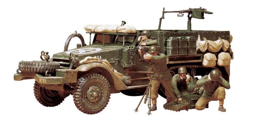 Tamiya 35083 1/35 US M21 81mm Mortar Carrier Halftrack w/4 Figures