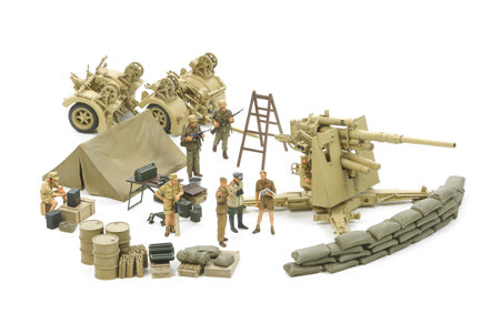 Tamiya 37009 1/48 German 88mm FlaK 37 Gun w/8 Crew Siege of Tobruk