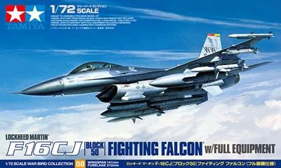 Tamiya 60788 1/72 F16CJ Block 50 Fighting Falcon Aircraft w/Full Equipment