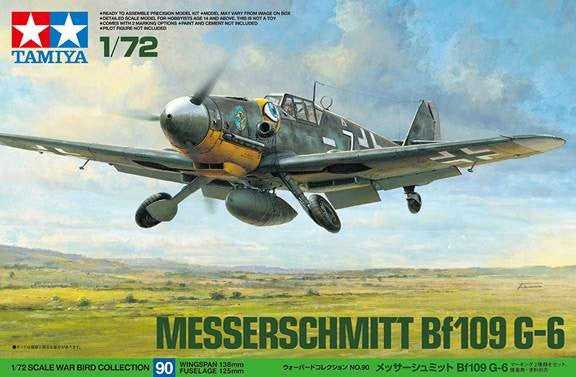Tamiya 60790 1/72 Messerschmitt Bf109G6 Fighter