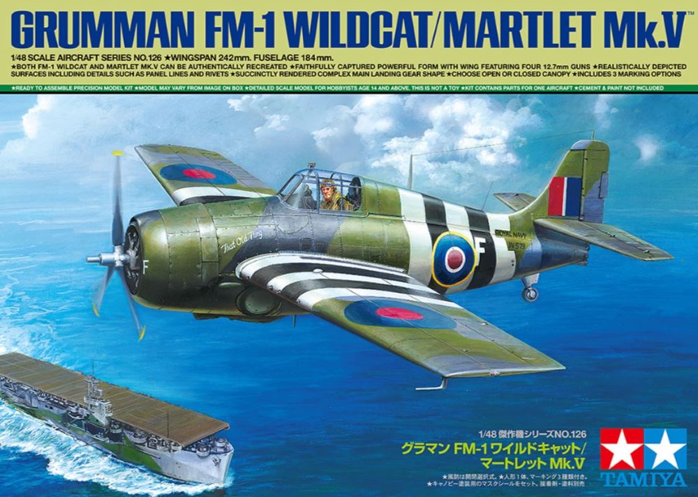 Tamiya 61126 1/48 FM1 Wildcat/Martlet Mk V Aircraft