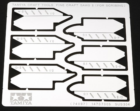 Tamiya 74097 Fine Scribing Saw Blades Straight & Round (3) (for knife #74098)