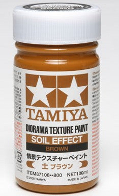 Tamiya 87108 Diorama Texture Soil Effect Brown Paint (100ml Bottle)