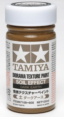 Tamiya 87109 Diorama Texture Soil Effect Dark Earth Paint (100ml Bottle)