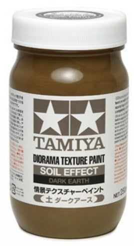 Tamiya 87121 Diorama Texture Soil Effect Dark Earth Paint (250ml Bottle)