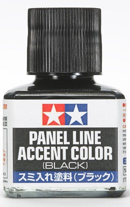 Tamiya 87131 Black Panel Line Accent Color (40ml Bottle) (6/Bx)