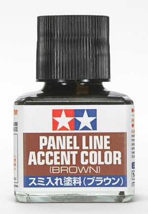 Tamiya 87132 Brown Panel Line Accent Color (40ml Bottle) (6/Bx)