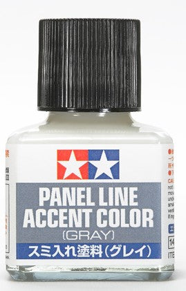 Tamiya 87133 Gray Panel Line Accent Color (40ml Bottle) (6/Bx)