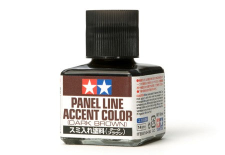 Tamiya 87140 Dark Brown Panel Line Accent Color (40ml Bottle) (6/Bx)