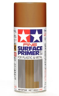 Tamiya 87160 Fine Surface Oxide Red Primer L for Plastic & Metal (180ml Spray)