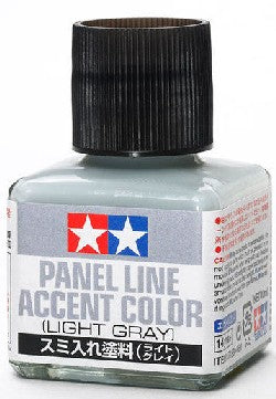 Tamiya 87189 Light Gray Panel Line Accent Color (40ml Bottle) (6/Bx)