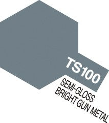 Tamiya TS100 Bright Gun Metal Semi Gloss Lacquer Spray