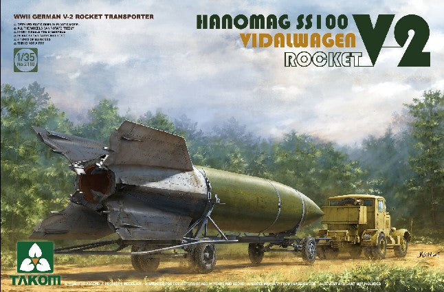Takom 2110 1/35 WWII German V2 Vidalwagen Hanomag SS100 Rocket Transporter
