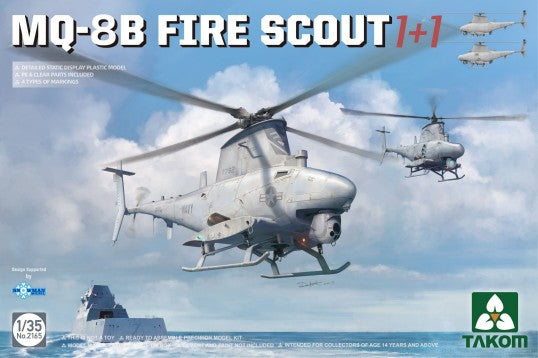 Takom 2165 1/35 MQ8B Fire Scout Helicopters (2 Kits)