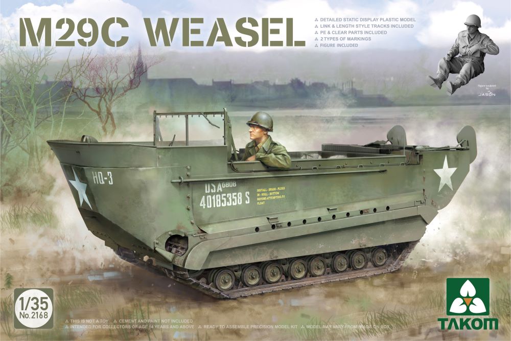 Takom 2168 1/35 M29C Weasel Tracked Vehicle w/Figure