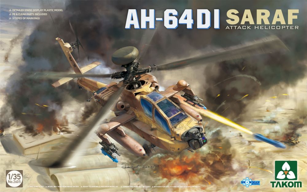 Takom 2605 1/35 AH64DI Saraf Attack Helicopter