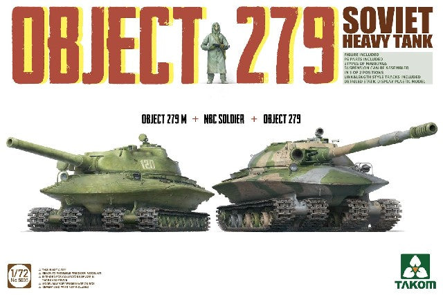 Takom 5005 1/72 Soviet Object 279 Heavy Tank w/Figure (2 in 1) (New Tool)