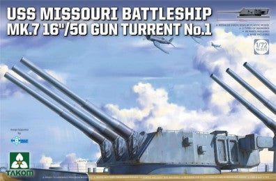 Takom 5015 1/72 USS Missouri Battleship Mk 7 16"/50 Gun Turret No.1