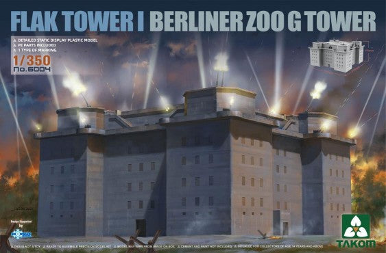 Takom 6004 1/350 Flak Tower I Berliner Zoo G Tower