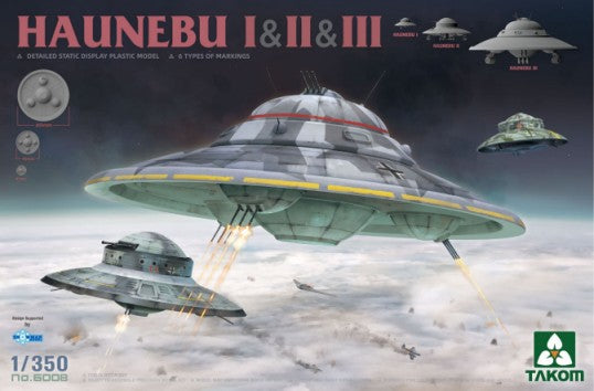 Takom 6008 1/350 Haunebu I, II & III German Flying Saucers