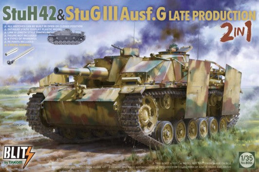 Takom 8006 1/35 StuH42/StuG III Ausf G Late Production Tank (2 in 1)