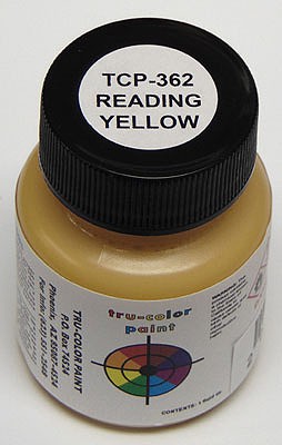 Tru-Color Paint 362 All Scale Railroad Color Acrylic Paints - 1oz 29.6mL -- Reading Yellow