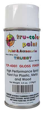 Tru-Color Paint 4001 All Scale Aerosol Spray Paint 4.5oz 135ml Can -- Gloss Finish