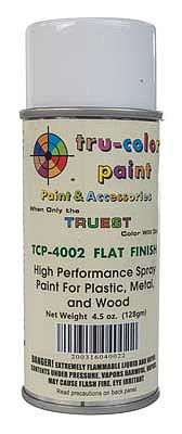 Tru-Color Paint 4002 All Scale Aerosol Spray Paint 4.5oz 135ml Can -- Flat Finish