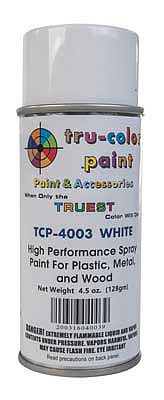 Tru-Color Paint 4003 All Scale Aerosol Spray Paint 4.5oz 135ml Can -- Gloss White