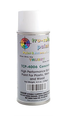 Tru-Color Paint 4006 All Scale Aerosol Spray Paint 4.5oz 135ml Can -- Matte Concrete