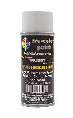 Tru-Color Paint 4008 All Scale Aerosol Spray Paint 4.5oz 135ml Can -- Gloss Boxcar Brown