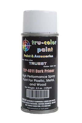 Tru-Color Paint 4011 All Scale Aerosol Spray Paint 4.5oz 135ml Can -- Gloss Dark Primer