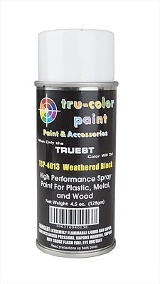 Tru-Color Paint 4013 All Scale Aerosol Spray Paint 4.5oz 135ml Can -- Weathered Black