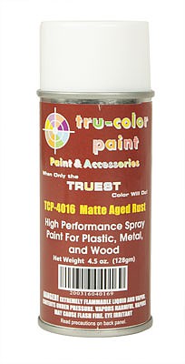 Tru-Color Paint 4016 All Scale Aerosol Spray Paint 4.5oz 135ml Can -- Matte Aged Rust