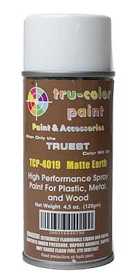 Tru-Color Paint 4019 All Scale Aerosol Spray Paint 4.5oz 135ml Can -- Matte Earth
