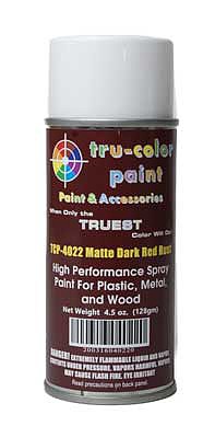 Tru-Color Paint 4022 All Scale Aerosol Spray Paint 4.5oz 135ml Can -- Matte Rust Dark