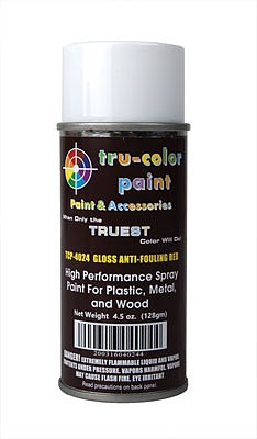 Tru-Color Paint 4024 All Scale Aerosol Spray Paint 4.5oz 135ml Can -- Matte Anti-Fouling Red