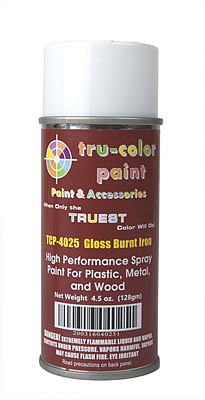 Tru-Color Paint 4025 All Scale Aerosol Spray Paint 4.5oz 135ml Can -- Matte Burnt Iron