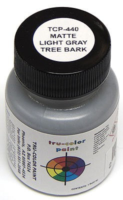 Tru-Color Paint 440 All Scale Sprayable Matte Paints - 1oz 29.6mL -- Light Gray Tree Bark