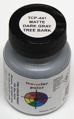 Tru-Color Paint 441 All Scale Sprayable Matte Paints - 1oz 29.6mL -- Dark Gray Tree Bark