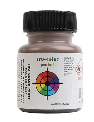 Tru-Color Paint 877 All Scale Flat Brushable Color Acrylic Paints - 1oz  29.6mL -- Warm Leather