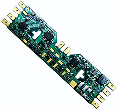 Train Control Systems (TCS) 1000 HO Scale A4X 1.3 Amp, 4 Function DCC Decoder - Control Only -- Fits PROTO, Atlas, Athearn, Bachmann, Kato, Etc. 2.860 x .680 x .145"