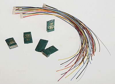 Train Control Systems 1014 HO Scale MC2 2-Function DCC Decoder w/Detachable Harness - Control Only -- Hardwire - .42 x .723 x .191"  10.7 x 18.4 x 4.6mm pkg(5)