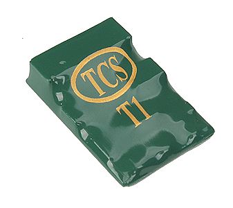 Train Control Systems 1023 HO Scale T1A 2-Function DCC Decoder - Control Only -- No Harness, Use 9-Pin JST Male (Not Included)  .661 x .969 x .217"