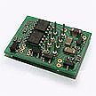 Train Control Systems 1028 HO Scale DP2X 2-Function DCC Decoder w/Direct 8-Pin NMRA Plug On Board - Control Only -- Direct Board Mounted Plug .462 x .687 x .12" or 11.73 x 17.45 x 3.05mm